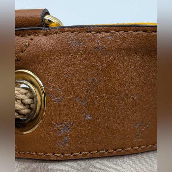 Michael Kors Sun Yellow Marina Large Canvas Drawstring Tote Bag COA Incl. - Picture 15 of 16